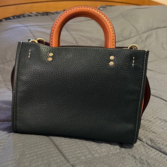 Coach Handbags - Rogue 25 Amazon Green with saddle accent